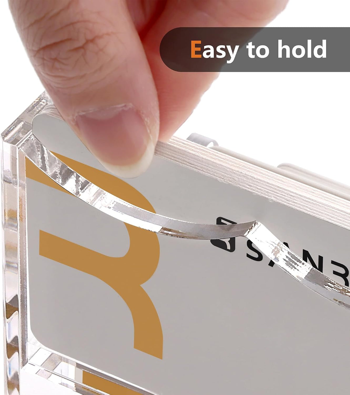 Acrylic Business Card Holder, Clear Desk Card Display Stand 1 Slot