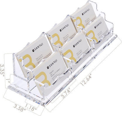 Acrylic Business Card Holder, Clear Desk Card Display Stand 1 Slot