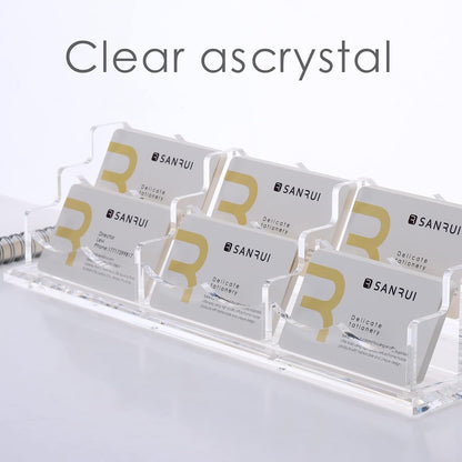 Acrylic Business Card Holder, Clear Desk Card Display Stand 1 Slot