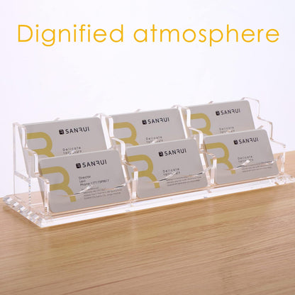 Acrylic Business Card Holder, Clear Desk Card Display Stand 1 Slot