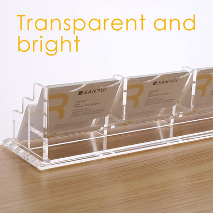 Acrylic Business Card Holder, Clear Desk Card Display Stand 1 Slot