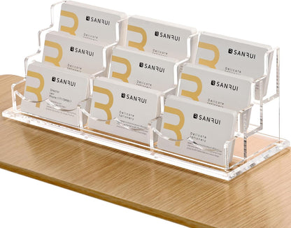 Acrylic Business Card Holder, Clear Desk Card Display Stand 1 Slot
