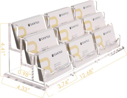 Acrylic Business Card Holder, Clear Desk Card Display Stand 1 Slot