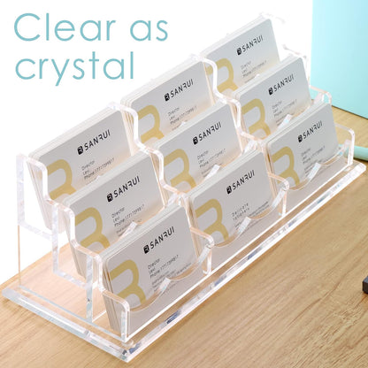 Acrylic Business Card Holder, Clear Desk Card Display Stand 1 Slot