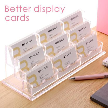 Acrylic Business Card Holder, Clear Desk Card Display Stand 1 Slot