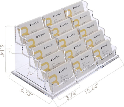 Acrylic Business Card Holder, Clear Desk Card Display Stand 1 Slot