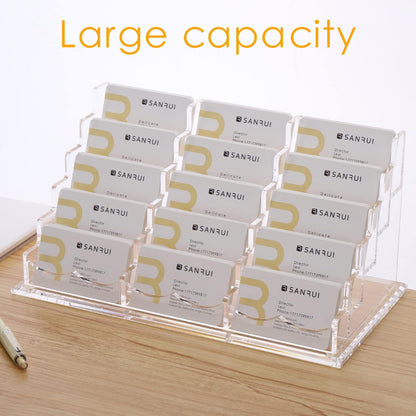 Acrylic Business Card Holder, Clear Desk Card Display Stand 1 Slot