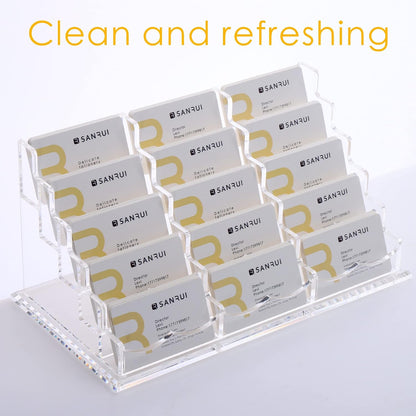 Acrylic Business Card Holder, Clear Desk Card Display Stand 1 Slot
