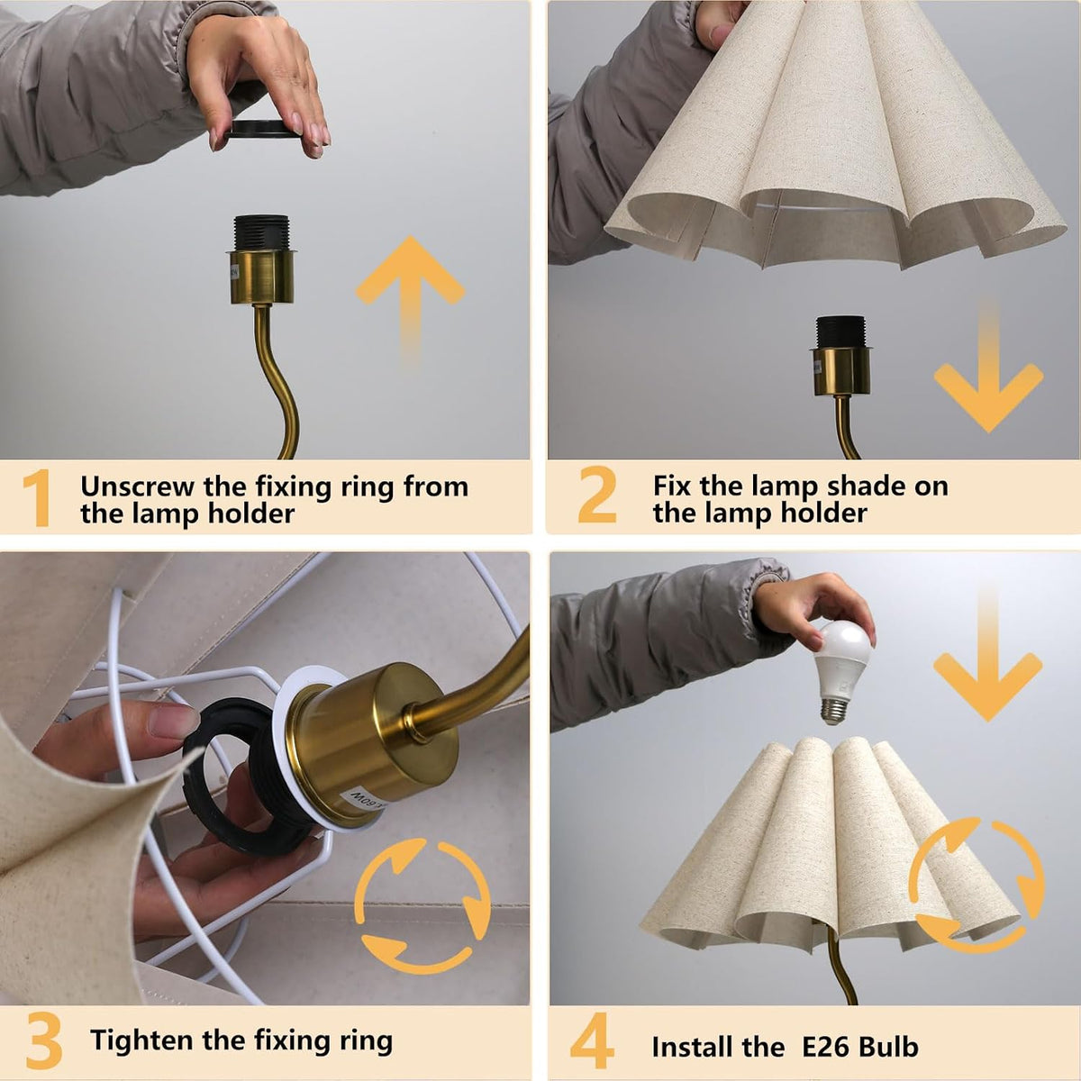 Small Table Lamp, Bedside Nightstand Lamp with Umbrella Form Fabric Lampshade Black Base, Morden Mini Desk Lamp for Bedroom Home Office Decor