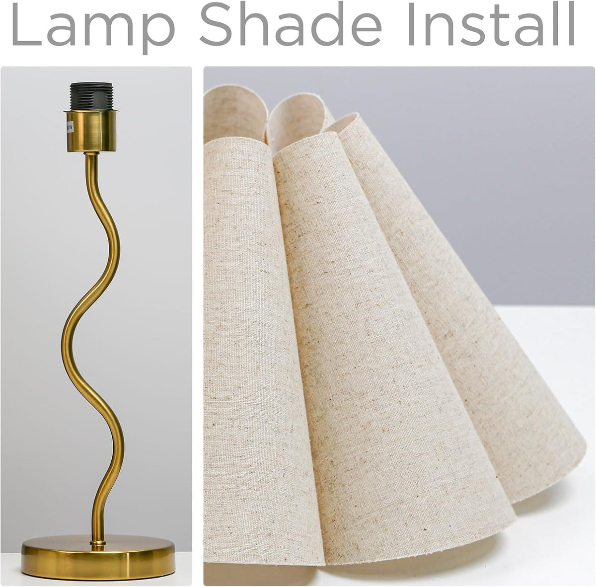 Small Table Lamp, Bedside Nightstand Lamp with Umbrella Form Fabric Lampshade Black Base, Morden Mini Desk Lamp for Bedroom Home Office Decor