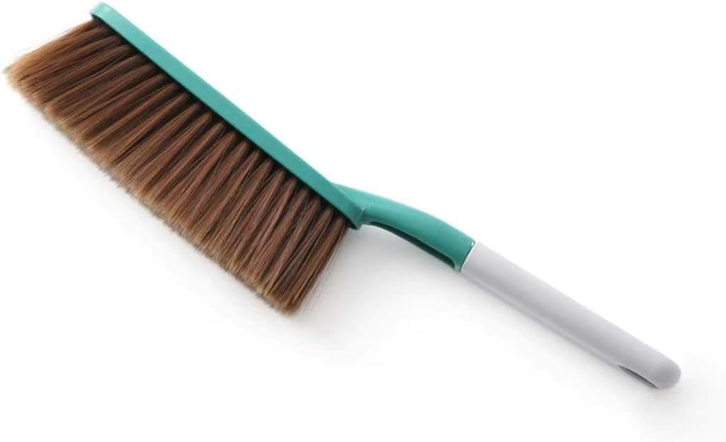 1 Pack 15" Hand Broom Brush,Soft Bristle Cleaning Brush,Counter Brush, Crumb Debris Sweeping Brush,Dusting Brush,Comfort for Car Bed Couch Desk Sofa Furniture Clothes,Small Particles Hair Remover