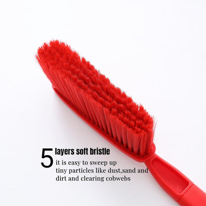 1 Pack 15" Hand Broom Brush,Soft Bristle Cleaning Brush,Counter Brush, Crumb Debris Sweeping Brush,Dusting Brush,Comfort for Car Bed Couch Desk Sofa Furniture Clothes,Small Particles Hair Remover
