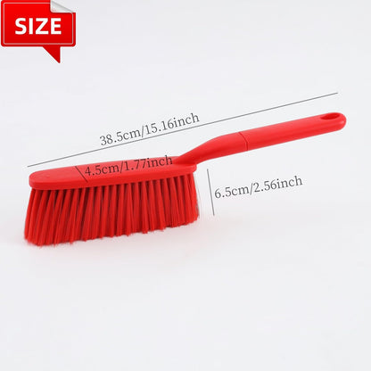1 Pack 15" Hand Broom Brush,Soft Bristle Cleaning Brush,Counter Brush, Crumb Debris Sweeping Brush,Dusting Brush,Comfort for Car Bed Couch Desk Sofa Furniture Clothes,Small Particles Hair Remover