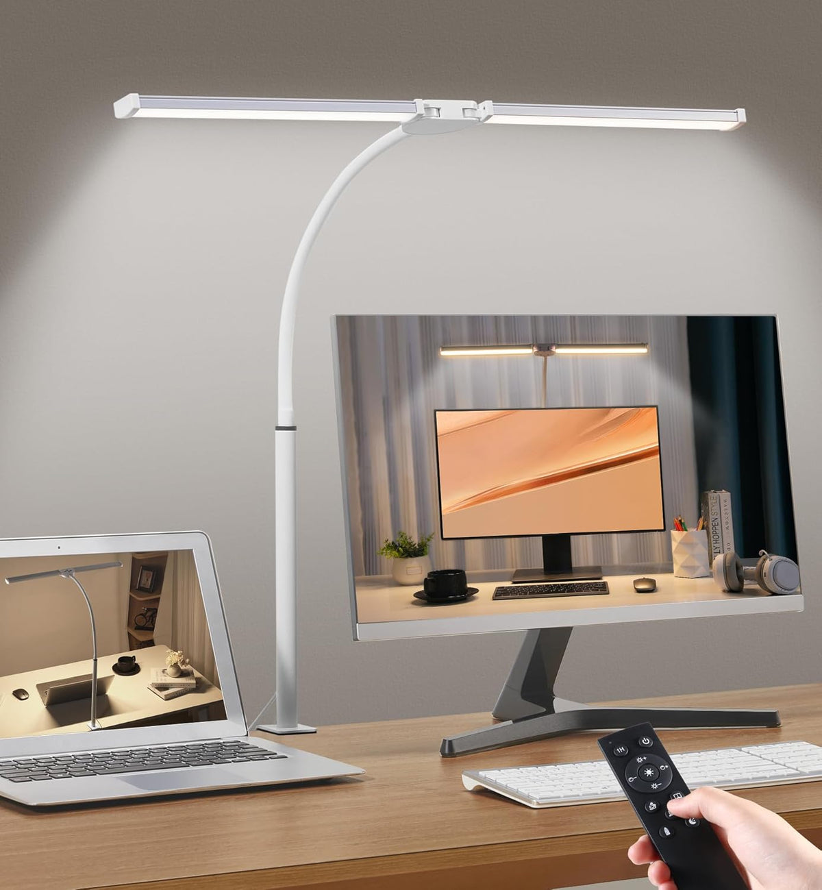 Led Desk Lamp for Home Office, Eye-Care Desk Light Clamp, Black