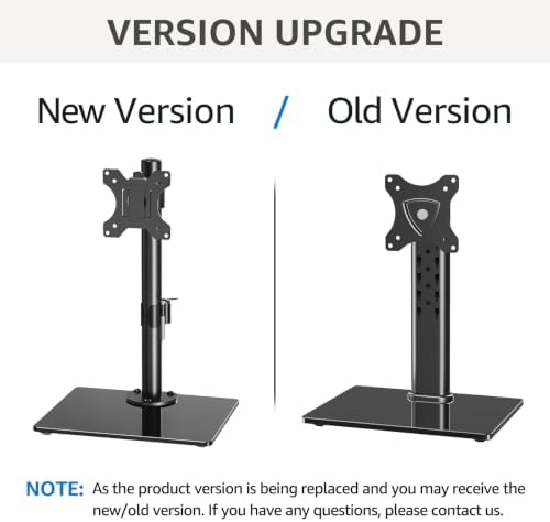 Monitor Stand for Desk, Freestanding Monitor Mount Fits 13-32 inch Screen up to 19.8 lbs, Screen Stand with Swivel, Height, Rotation Adjustment, VESA Mount 100 x 100mm, 75 x 75mm