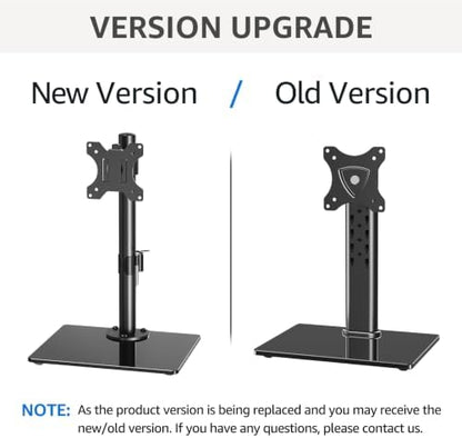 Monitor Stand for Desk, Freestanding Monitor Mount Fits 13-32 inch Screen up to 19.8 lbs, Screen Stand with Swivel, Height, Rotation Adjustment, VESA Mount 100 x 100mm, 75 x 75mm
