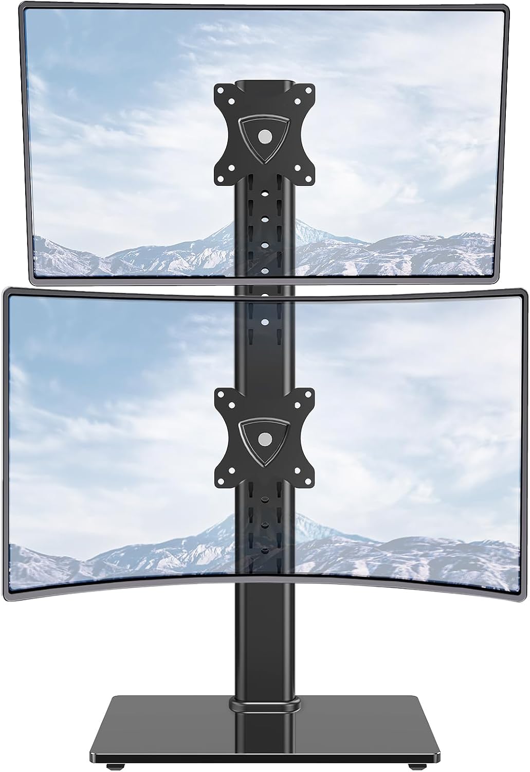Monitor Stand for Desk, Freestanding Monitor Mount Fits 13-32 inch Screen up to 19.8 lbs, Screen Stand with Swivel, Height, Rotation Adjustment, VESA Mount 100 x 100mm, 75 x 75mm