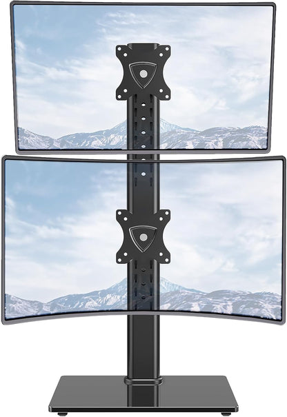 Monitor Stand for Desk, Freestanding Monitor Mount Fits 13-32 inch Screen up to 19.8 lbs, Screen Stand with Swivel, Height, Rotation Adjustment, VESA Mount 100 x 100mm, 75 x 75mm