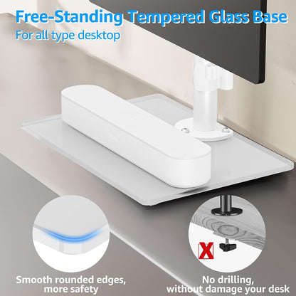 Monitor Stand for Desk, Freestanding Monitor Mount Fits 13-32 inch Screen up to 19.8 lbs, Screen Stand with Swivel, Height, Rotation Adjustment, VESA Mount 100 x 100mm, 75 x 75mm
