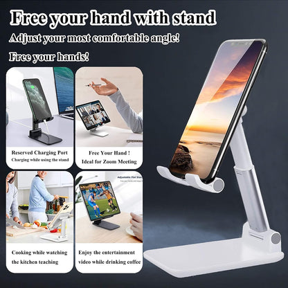 2 Pcs Cell Phone Stand for Desk Adjustable Desktop Phone Holder