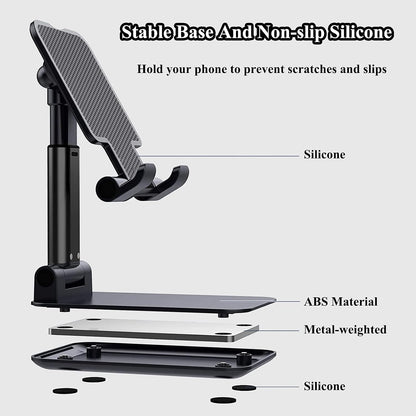 2 Pcs Cell Phone Stand for Desk Adjustable Desktop Phone Holder