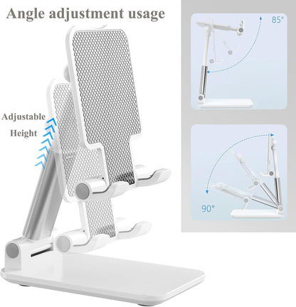 2 Pcs Cell Phone Stand for Desk Adjustable Desktop Phone Holder