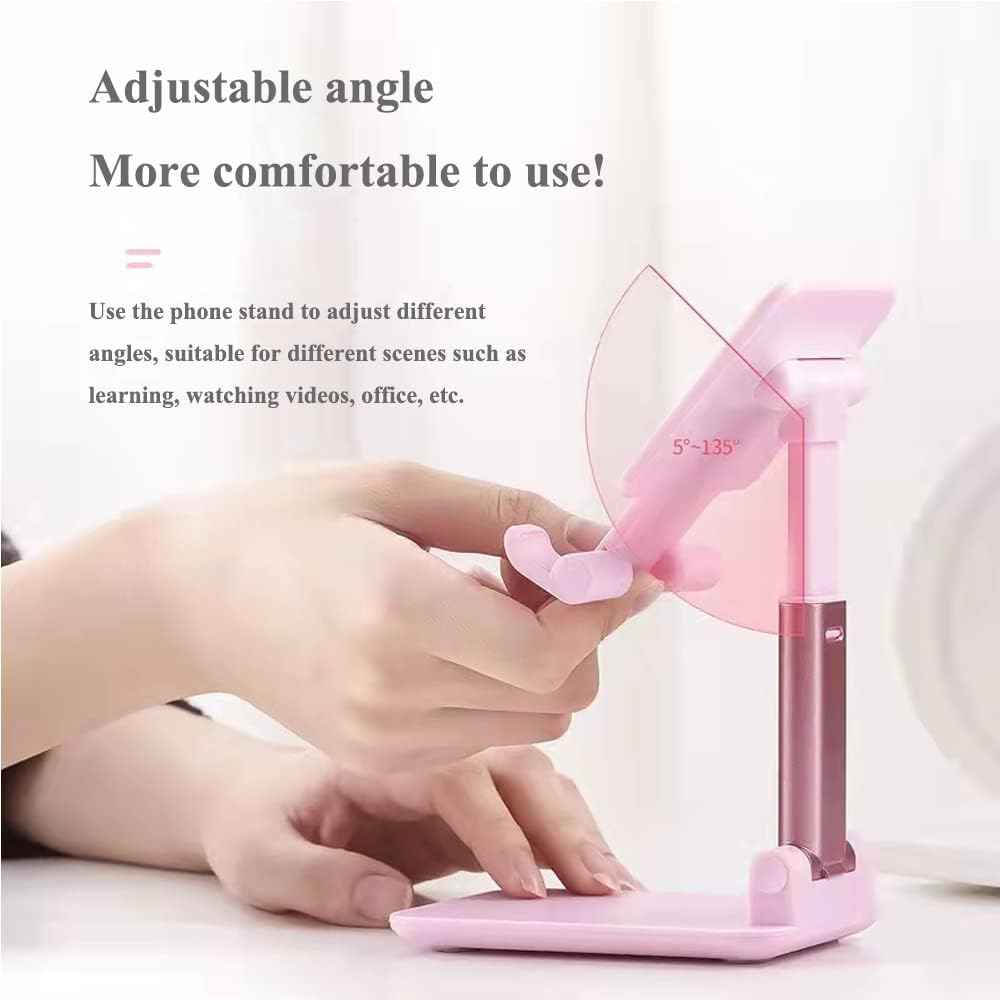 2 Pcs Cell Phone Stand for Desk Adjustable Desktop Phone Holder