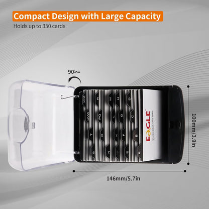 Business Card Box, Push-Button,Storage up to 350 Cards