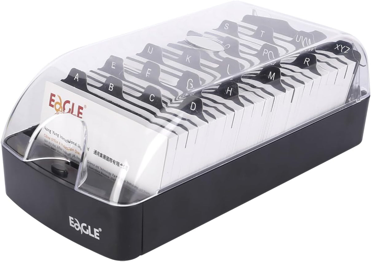 Business Card Box, Push-Button,Storage up to 350 Cards