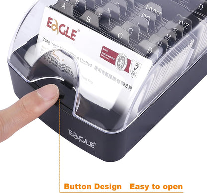 Business Card Box, Push-Button,Storage up to 350 Cards