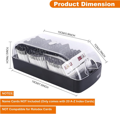 Business Card Box, Push-Button,Storage up to 350 Cards