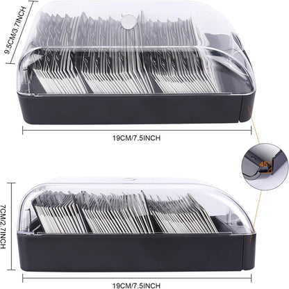 Business Card Box, Push-Button,Storage up to 350 Cards