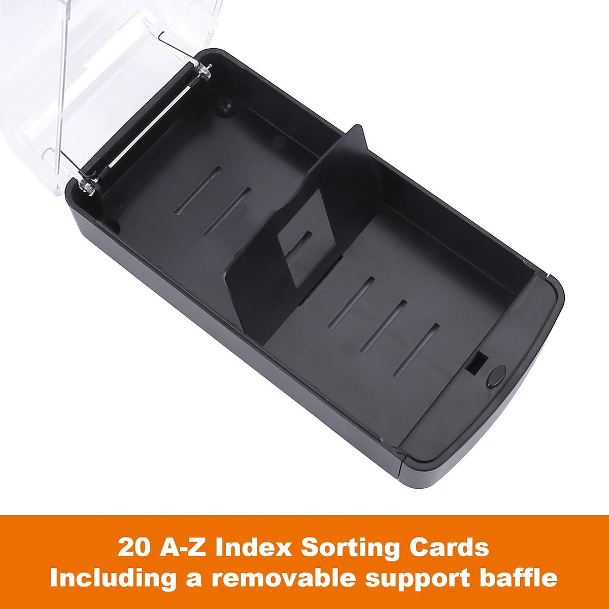 Business Card Box, Push-Button,Storage up to 350 Cards