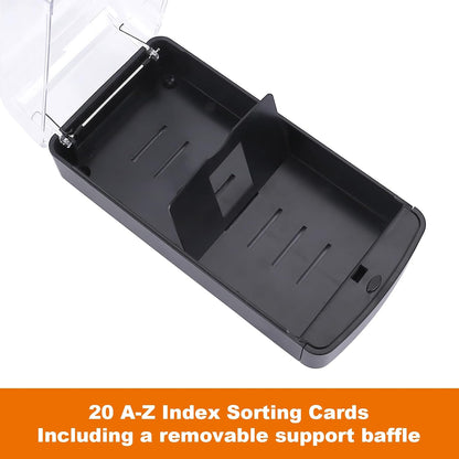 Business Card Box, Push-Button,Storage up to 350 Cards