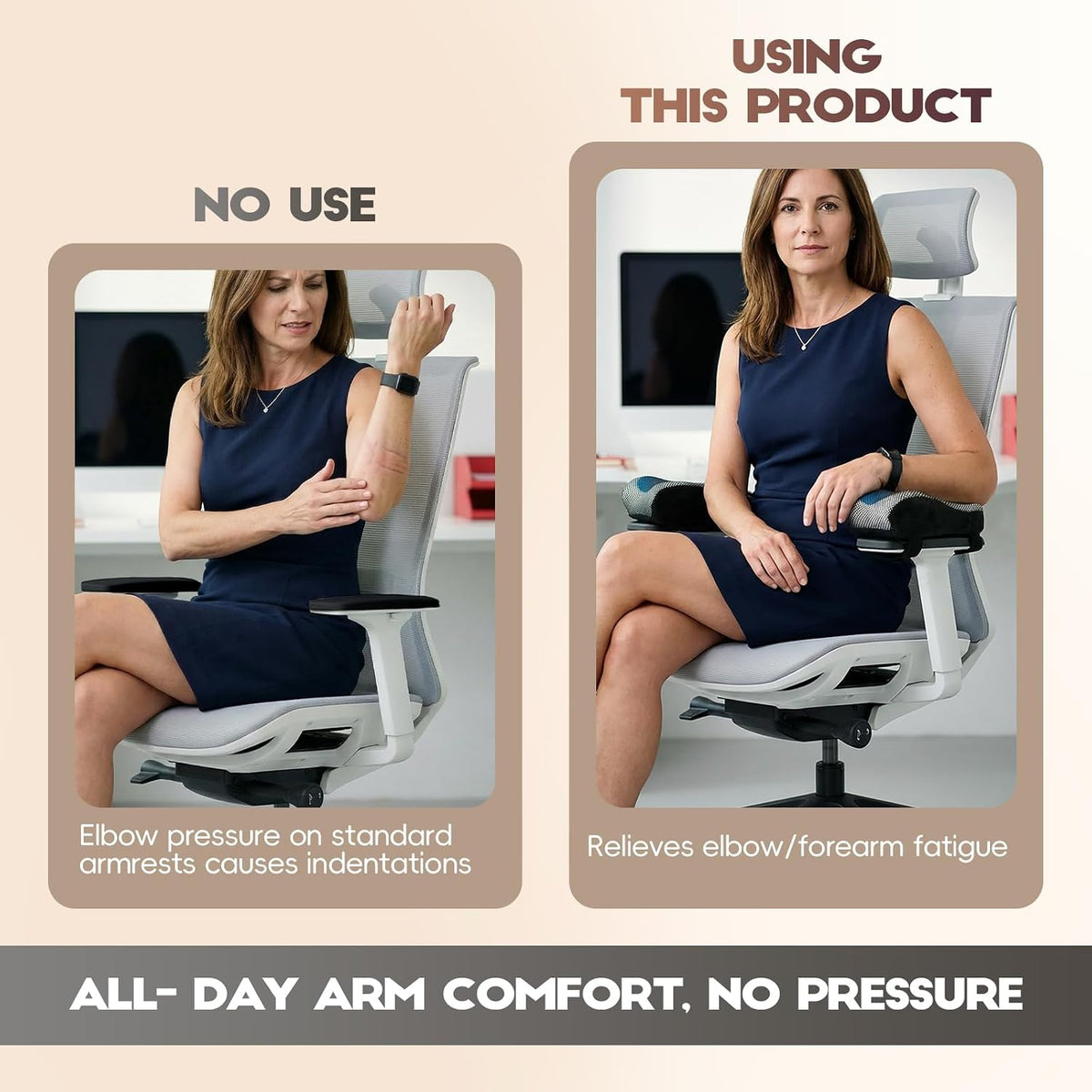 Chair Arm Pads for Office, Wheelchair and Gaming