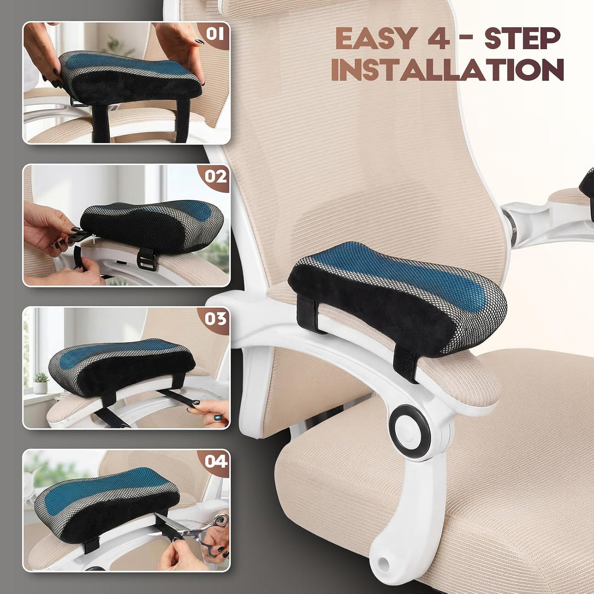 Chair Arm Pads for Office, Wheelchair and Gaming