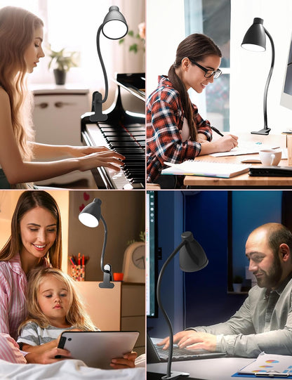 Desk Lamp 5 Color Modes 10 Brightness Dimmer Reading Light Black