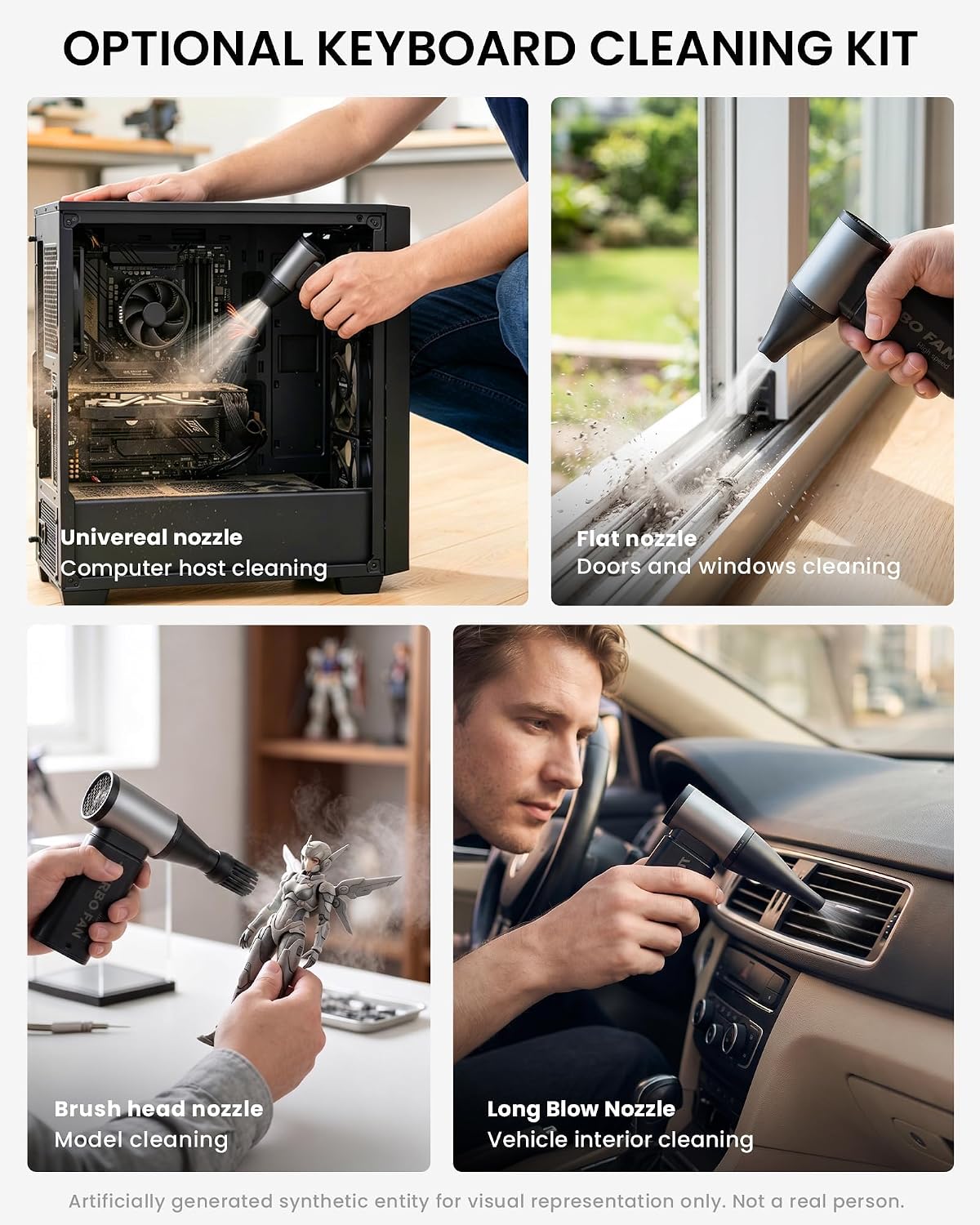 Compressed Air Duster, 110000RPM Super Power Cordless Air Duster