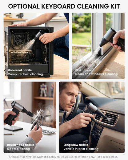 Compressed Air Duster, 110000RPM Super Power Cordless Air Duster