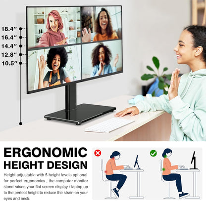 Single Monitor Stand VESA Mount for 13-32 Inch Screens