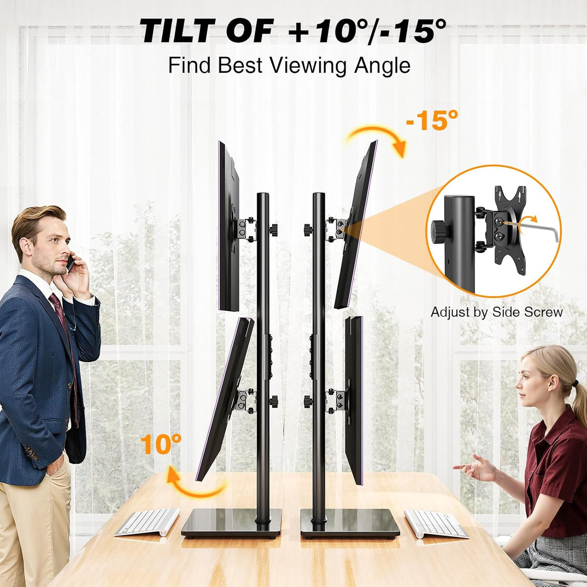 Single Monitor Stand VESA Mount for 13-32 Inch Screens