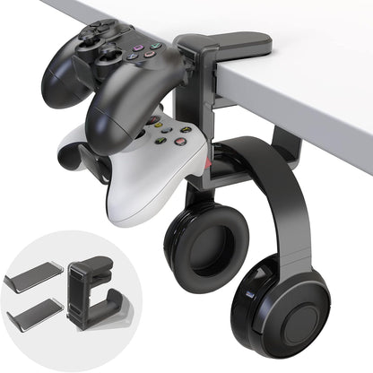 EURPMASK Rotating Headphone Stand,Adjustable Clamp-on Headset Holder Hanger