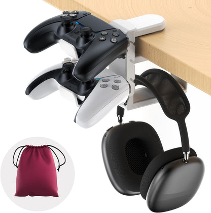 EURPMASK Rotating Headphone Stand,Adjustable Clamp-on Headset Holder Hanger
