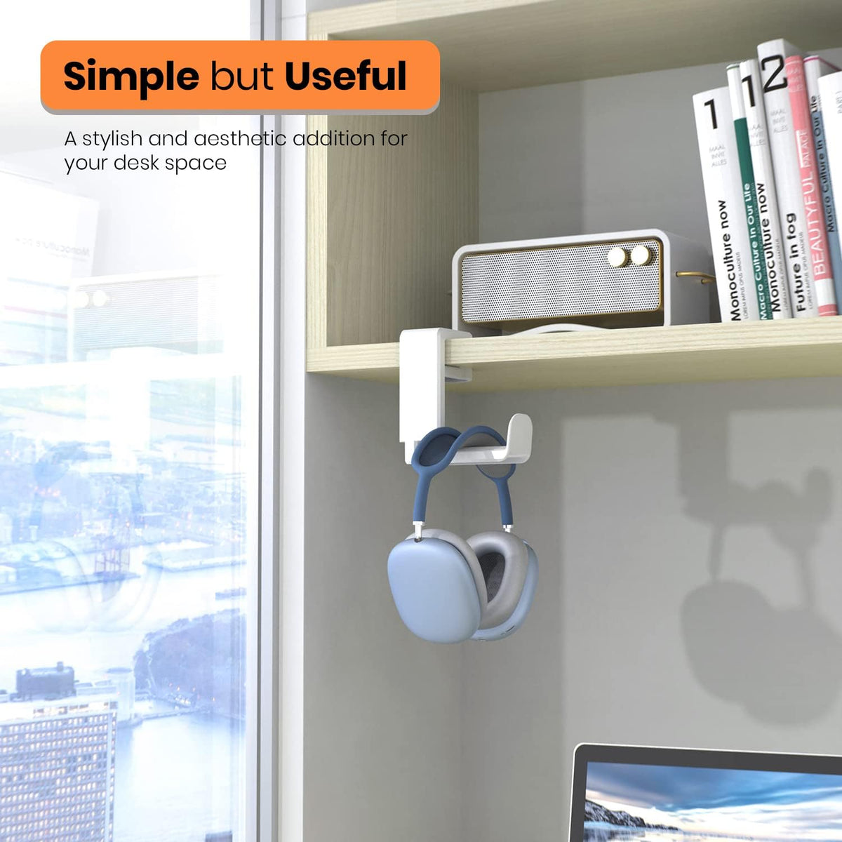 EURPMASK Rotating Headphone Stand,Adjustable Clamp-on Headset Holder Hanger