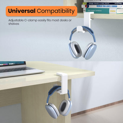 EURPMASK Rotating Headphone Stand,Adjustable Clamp-on Headset Holder Hanger