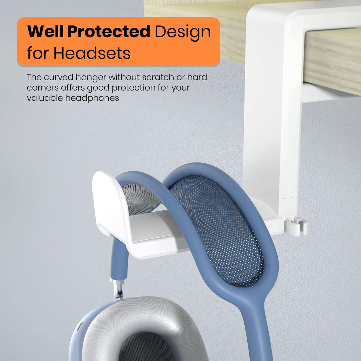 EURPMASK Rotating Headphone Stand,Adjustable Clamp-on Headset Holder Hanger
