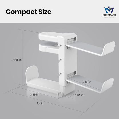 EURPMASK Rotating Headphone Stand,Adjustable Clamp-on Headset Holder Hanger