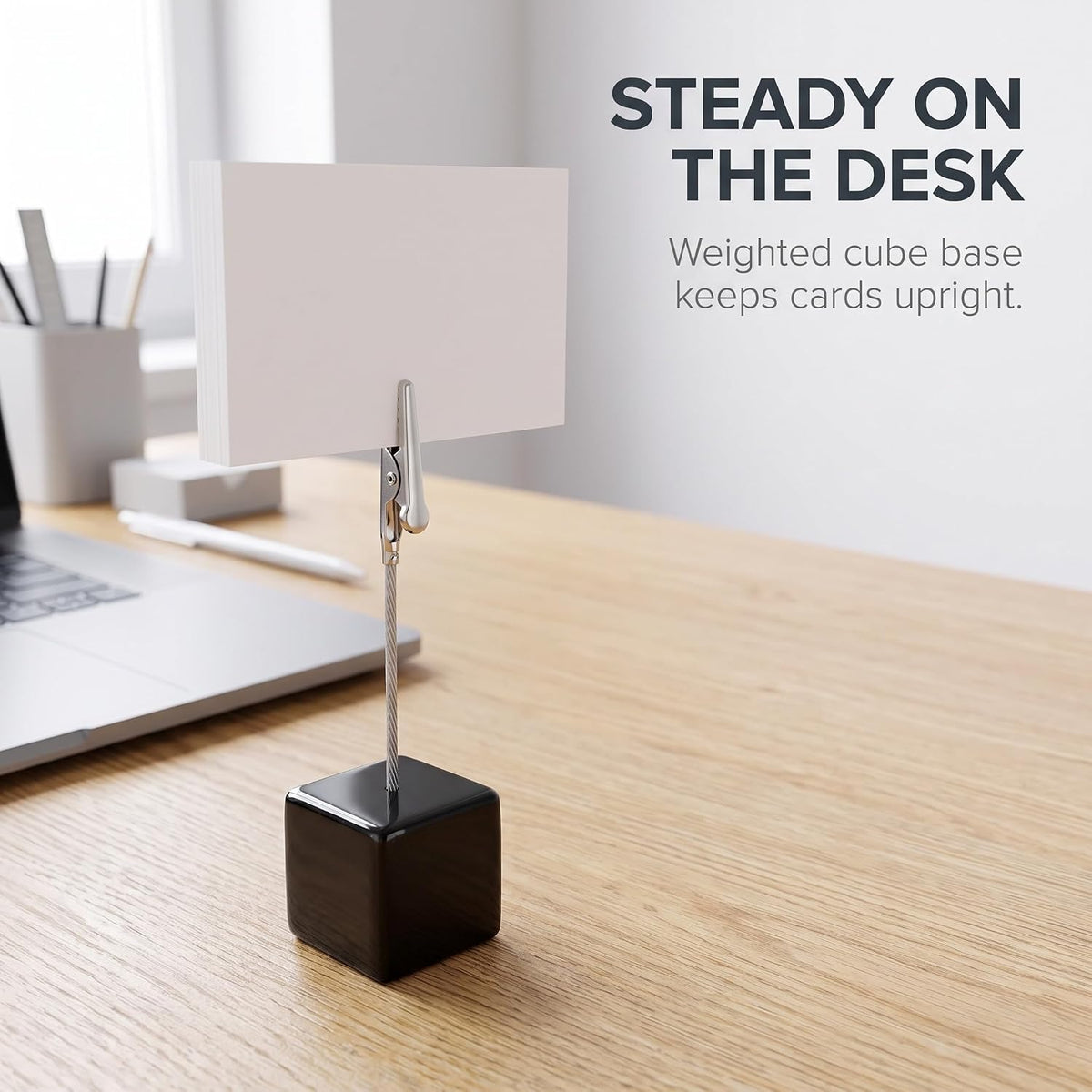 4Pcs Memo Clip Holders Stand with Alligator Clasp Pictures Card Paper Note Clip for Office Home Use, Office Memo Holders, Desk Accessories and Workspace Organizers