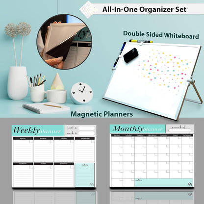 Dry Erase White Board 12"x16" with Stand