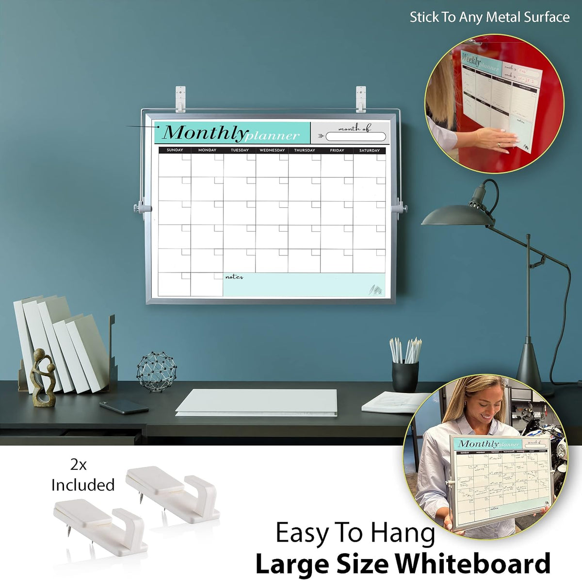 Dry Erase White Board 12"x16" with Stand